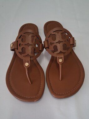 Tory Burch Miller Calf Leather Sandals Color: Vintage Vachetta Size: 9